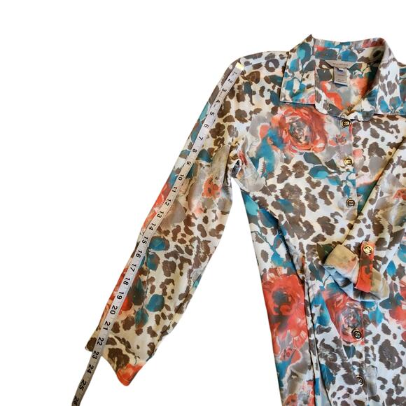 NWT Multiples The Mimi Tunic Blouse Roll-tab Sleeves Tunic Side Slits sz small - Picture 9 of 14